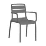 SERENATA Πολυθρόνα Στοιβαζόμενη, PP-UV Ανθρακί 54x58x81cm - Image 8