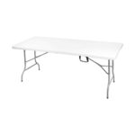 BLOW Τραπέζι  Συνεδρίου - Catering Πτυσσόμενο (Βαλίτσα), Μέταλλο Γκρι, HDPE Άσπρο 35mm 180x74x74cm - Image 10