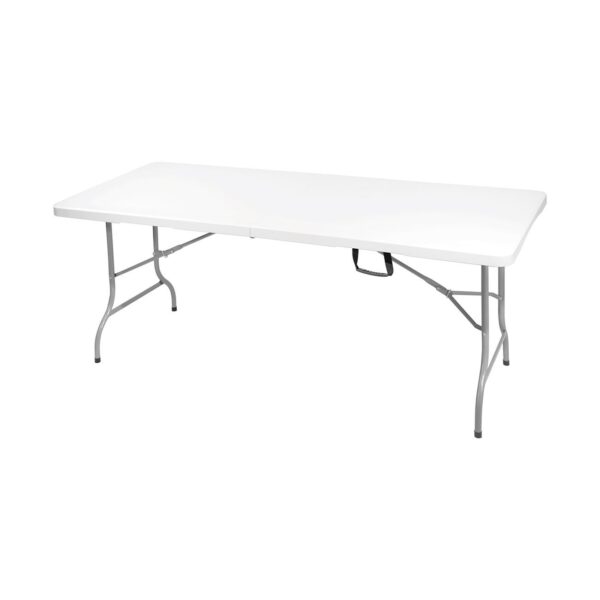 BLOW Τραπέζι  Συνεδρίου - Catering Πτυσσόμενο (Βαλίτσα), Μέταλλο Γκρι, HDPE Άσπρο 35mm 180x74x74cm - Image 10
