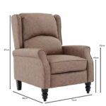 SIMPLE Relax Πολυθρόνα Μπερζέρα Σαλονιού, Καθιστικού, Ύφασμα Απόχρωση Antique Καφέ 72x84x97cm - Image 24