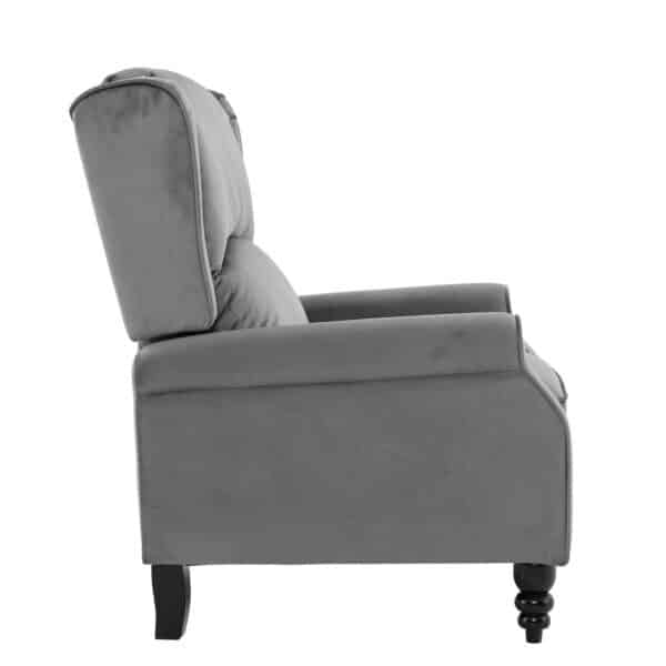 SIMPLE Relax Πολυθρόνα Μπερζέρα Σαλονιού, Καθιστικού, Ύφασμα Velure Γκρι 72x84x97cm - Image 19