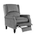 SIMPLE Relax Πολυθρόνα Μπερζέρα Σαλονιού, Καθιστικού, Ύφασμα Velure Γκρι 72x84x97cm - Image 21