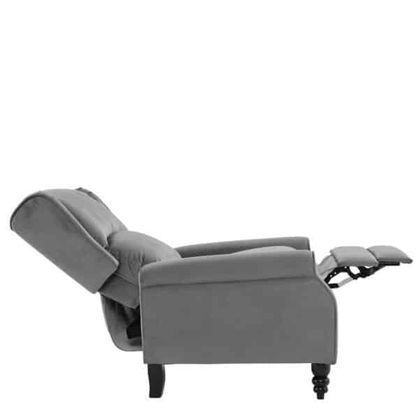 SIMPLE Relax Πολυθρόνα Μπερζέρα Σαλονιού, Καθιστικού, Ύφασμα Velure Γκρι 72x84x97cm - Image 23