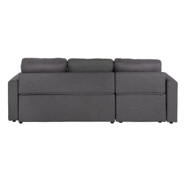 MONTREAL-W Καναπές - Κρεβάτι Γωνία Αναστρέψιμη με Χώρο Αποθήκευσης, Ύφασμα Γκρι 219x144x64x80cm Bed:144x198cm - Image 19