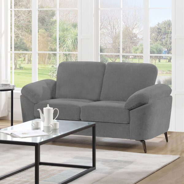 KATRINA Καναπές 2θ - Σαλονιού - Καθιστικού, Ύφασμα Γκρι, K/D 162x87x89cm - Image 6