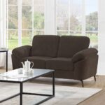 KATRINA Καναπές 2θ - Σαλονιού - Καθιστικού, Ύφασμα Καφέ, K/D 162x87x89cm - Image 6