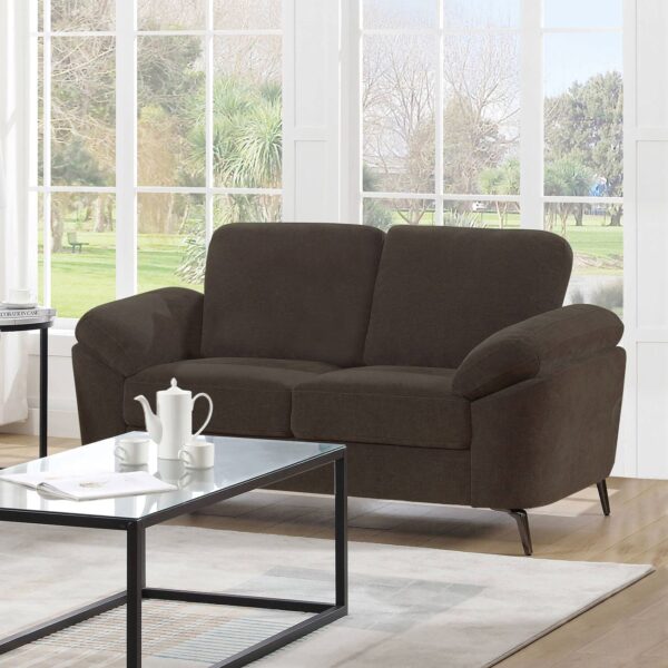 KATRINA Καναπές 2θ - Σαλονιού - Καθιστικού, Ύφασμα Καφέ, K/D 162x87x89cm - Image 6