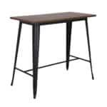RELIX Wood Dark Oak Τραπέζι Bar-Pro, Μέταλλο Βαφή Μαύρο 120x60x102cm - Image 10