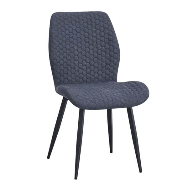 CLARA Καρέκλα Τραπεζαρίας Μέταλλο Βαφή Μαύρο, Ύφασμα Σκούρο Γκρι 50x62x87cm - Image 8