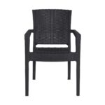 LORA-Pro Πολυθρόνα Στοιβαζόμενη, PP (Rattan Look) Απόχρωση Ανθρακί 58x61x87cm - Image 17