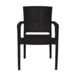 LORA-Pro Πολυθρόνα Στοιβαζόμενη, PP (Rattan Look) Απόχρωση Καφέ Σκούρο 58x61x87cm - Image 17