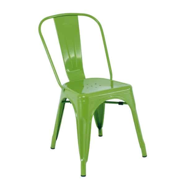 RELIX Καρέκλα Στοιβαζόμενη, Μέταλλο Βαφή Lime 44x49x84cm - Image 12