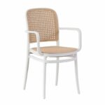 FLORENCE Πολυθρόνα PP Άσπρο, PP Rattan Μπεζ, Στοιβαζόμενη 54x54x84cm - Image 14
