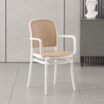 FLORENCE Πολυθρόνα PP Άσπρο, PP Rattan Μπεζ, Στοιβαζόμενη 54x54x84cm - Image 18
