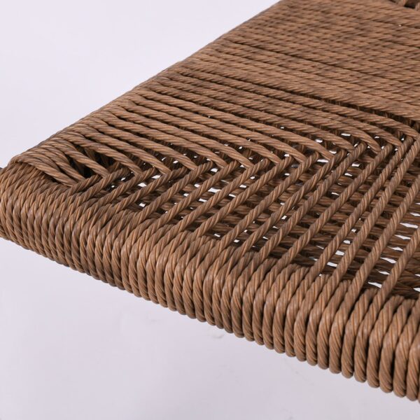 MADY Πολυθρόνα Βεράντας-Κήπου ALU Άσπρο, Rope Wicker Φυσικό, Στοιβαζόμενη 56x59x78cm - Image 14