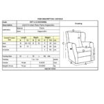 JULIA Πολυθρόνα Relax Σαλονιού - Καθιστικού, Ύφασμα Cappuccino 93x90x100cm - Image 18