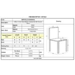 KELLY Καρέκλα Τραπεζαρίας Μέταλλο Βαφή Μαύρο, Ύφασμα Mini Boucle Cappuccino 46x58x85cm - Image 9