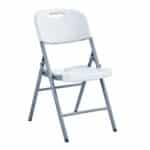BLOW Καρέκλα Πτυσσόμενη, Μέταλλο Βαφή Γκρι, HDPE Άσπρο 56x47x84cm - Image 8