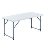 BLOW-R Τραπέζι Catering Πτυσσόμενο (Βαλίτσα) - Ρυθμ/νο Ύψος, Μέταλλο Γκρι, HDPE Άσπρο 122x60cm H.56/73cm - Image 10