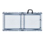 BLOW-R Τραπέζι Catering Πτυσσόμενο (Βαλίτσα) - Ρυθμ/νο Ύψος, Μέταλλο Γκρι, HDPE Άσπρο 122x60cm H.56/73cm - Image 11