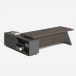 MASTER Γραφείο Δεξιά Γωνία, Απόχρωση Grey Walnut 180x90x75/180x50x62cm - Image 11