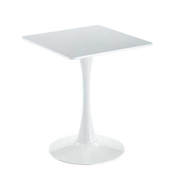 BREAK Τραπέζι MDF Άσπρο, Βάση Μέταλλο Βαφή Άσπρο 60x60cm H.75cm - Image 6