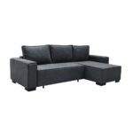 LONDON Καναπές - Κρεβάτι Αριστερή Γωνία, Ύφασμα Ανθρακί Sofa:271x158x90 Bed:137x227cm - Image 16