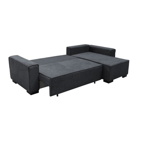 LONDON Καναπές - Κρεβάτι Αριστερή Γωνία, Ύφασμα Ανθρακί Sofa:271x158x90 Bed:137x227cm - Image 18