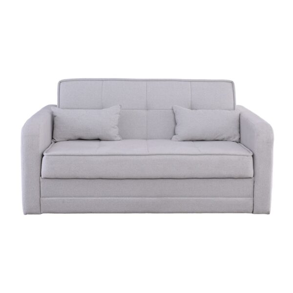 CAMAL Καναπές – Κρεβάτι με Αποθηκευτικό Χώρο, 2Θέσιος Ύφασμα Γκρι Ανοιχτό Sofa:171x115x90 Bed:144x195cm - Image 15