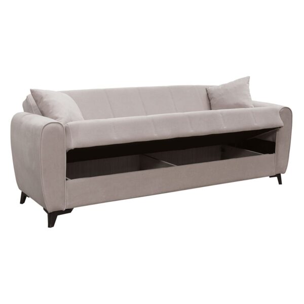 JEROM Καναπές – Κρεβάτι με Αποθηκευτικό Χώρο, 3Θέσιος Ύφασμα Cappuccino Sofa:210x85x83cm Bed:105x180cm - Image 18