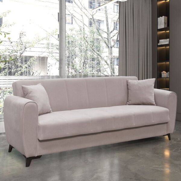 JEROM Καναπές – Κρεβάτι με Αποθηκευτικό Χώρο, 3Θέσιος Ύφασμα Cappuccino Sofa:210x85x83cm Bed:105x180cm - Image 20