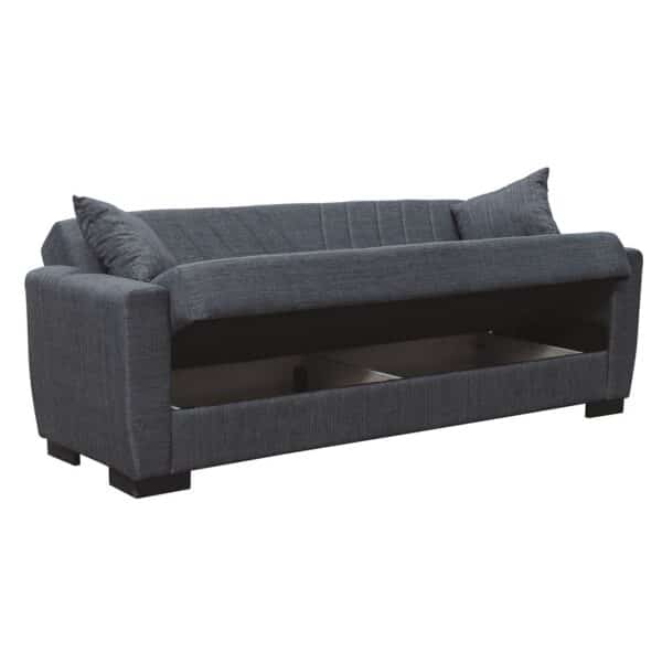 GALAXY Καναπές – Κρεβάτι με Αποθηκευτικό Χώρο, 3Θέσιος Ύφασμα Σκούρο Γκρι Sofa:210x82x81cm Bed:105x180cm - Image 18