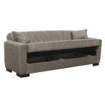 GALAXY Καναπές – Κρεβάτι με Αποθηκευτικό Χώρο, 3Θέσιος Ύφασμα Καφέ Sofa:210x82x81cm Bed:105x180cm - Image 18