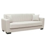 GALAXY Καναπές – Κρεβάτι με Αποθηκευτικό Χώρο, 3Θέσιος Ύφασμα Μπεζ Sofa:210x82x81cm Bed:105x180cm - Image 16