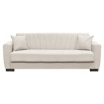 GALAXY Καναπές – Κρεβάτι με Αποθηκευτικό Χώρο, 3Θέσιος Ύφασμα Μπεζ Sofa:210x82x81cm Bed:105x180cm - Image 17