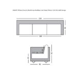 GALAXY Καναπές – Κρεβάτι με Αποθηκευτικό Χώρο, 3Θέσιος Ύφασμα Μπεζ Sofa:210x82x81cm Bed:105x180cm - Image 21