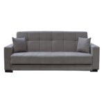 CARSON Καναπές – Κρεβάτι με Αποθηκευτικό Χώρο, 3Θέσιος Ύφασμα Γκρι Sofa:225x94x94cm Bed:120x190cm - Image 17