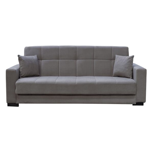 CARSON Καναπές – Κρεβάτι με Αποθηκευτικό Χώρο, 3Θέσιος Ύφασμα Γκρι Sofa:225x94x94cm Bed:120x190cm - Image 17