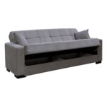 CARSON Καναπές – Κρεβάτι με Αποθηκευτικό Χώρο, 3Θέσιος Ύφασμα Γκρι Sofa:225x94x94cm Bed:120x190cm - Image 18