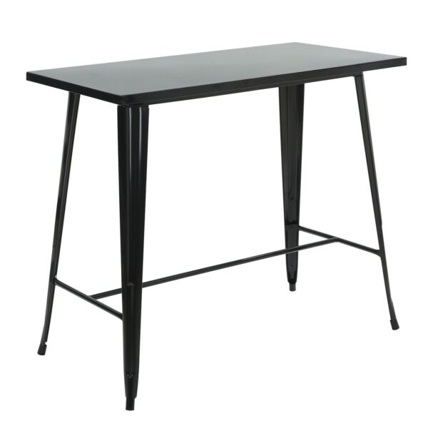 RELIX Τραπέζι Bar Μέταλλο Βαφή Μαύρο 120x60x103cm - Image 6