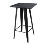 RELIX Τραπέζι Bar Μέταλλο Βαφή Μαύρο 60x60x103cm - Image 6