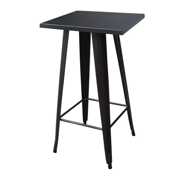 RELIX Τραπέζι Bar Μέταλλο Βαφή Μαύρο 60x60x103cm - Image 6