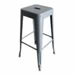 RELIX Σκαμπό Bar Στοιβαζόμενο, Μέταλλο Βαφή Γκρι 42x42 H.76cm - Image 6