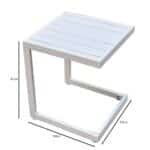 CORTE Βοηθητικό Τραπεζάκι, Μέταλλο Βαφή Άσπρο 35x35x41cm - Image 9