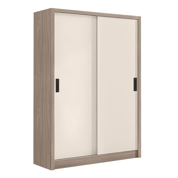 VANITY Ντουλάπα Δίφυλλη - Συρόμενη, Αποχρώσεων Sonoma Oak & Cream 120x60x200cm - Image 8