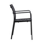 SAGA Πολυθρόνα Στοιβαζόμενη, Μέταλλο Βαφή Μαύρο, PP-UV Ανθρακί 56x57x84cm - Image 15