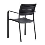 SAGA Πολυθρόνα Στοιβαζόμενη, Μέταλλο Βαφή Μαύρο, PP-UV Ανθρακί 56x57x84cm - Image 16