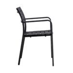 SAGA Πολυθρόνα Στοιβαζόμενη, Μέταλλο Βαφή Μαύρο, PP-UV Μαύρο 56x57x84cm - Image 15