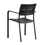 SAGA Πολυθρόνα Στοιβαζόμενη, Μέταλλο Βαφή Μαύρο, PP-UV Μαύρο 56x57x84cm - Image 16