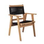 COFFEE Dining Πολυθρόνα Βεράντας - Κήπου, Ξύλο Ακακία Φυσικό, Rope Wicker Μαύρο 56x58x87cm - Image 18